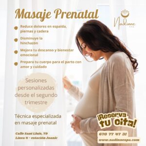 Masaje Prenatal relajante de 60 minutos